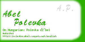 abel polevka business card